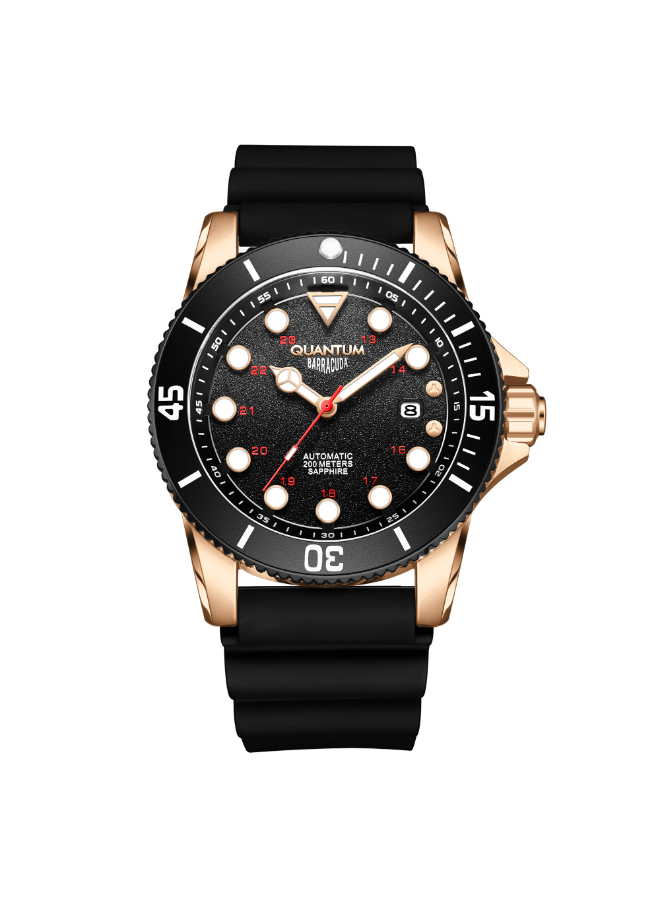 Quantum Men's Automatic Black Dial Watch - BAR1115.851