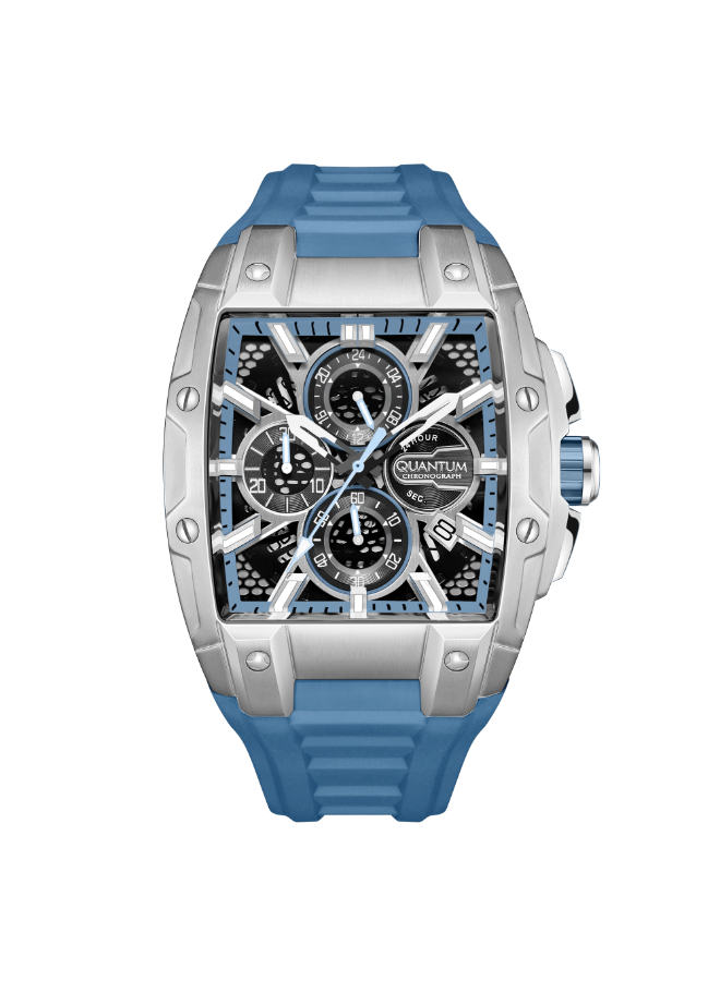 QUANTUM Men's Chronograph Black Dial Watch - HNG1161.357