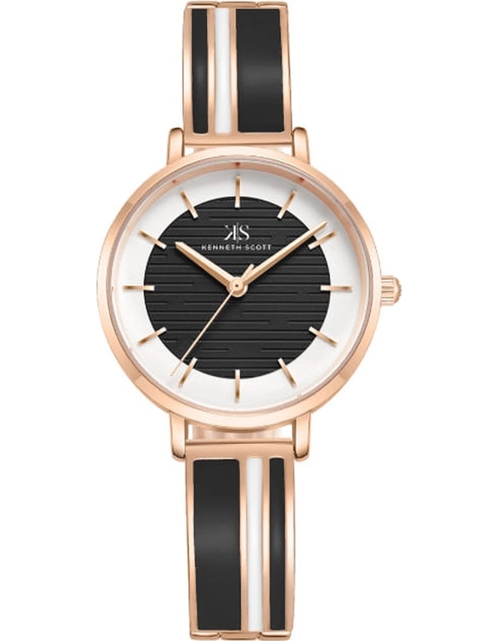 Kenneth Scott Women's Analog Black Dial Watch - K2351-RBBB