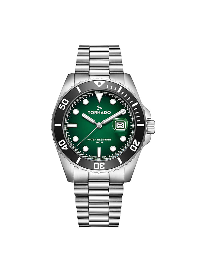 Tornado LUMINA ANALOG Men's Analog Green Dial Watch - T22001-SBSHB