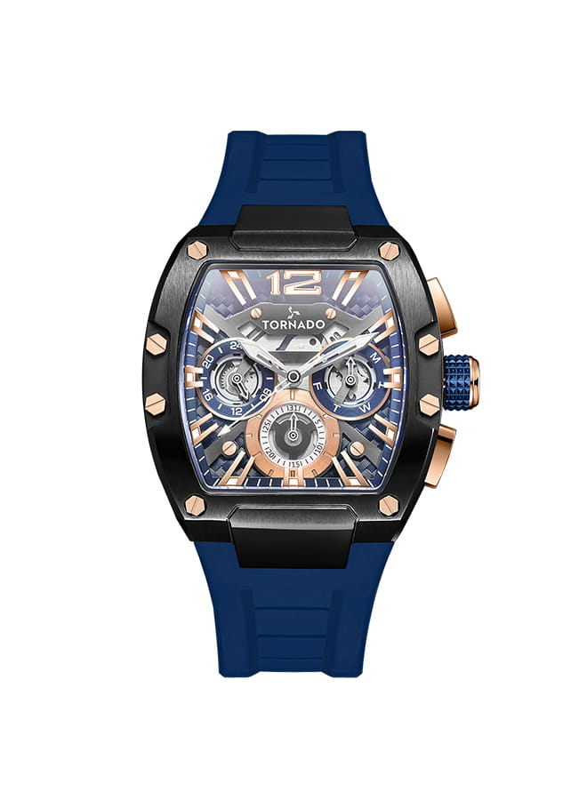 Tornado XENITH Men's Multi Function Rose Gold Dial Watch - T23105-BSNNK