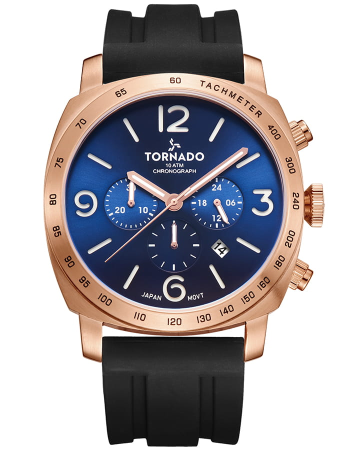 Tornado LUMINA CHRONOSPHERE Men's Chronograph Blue Dial Watch - T9102-KSBN