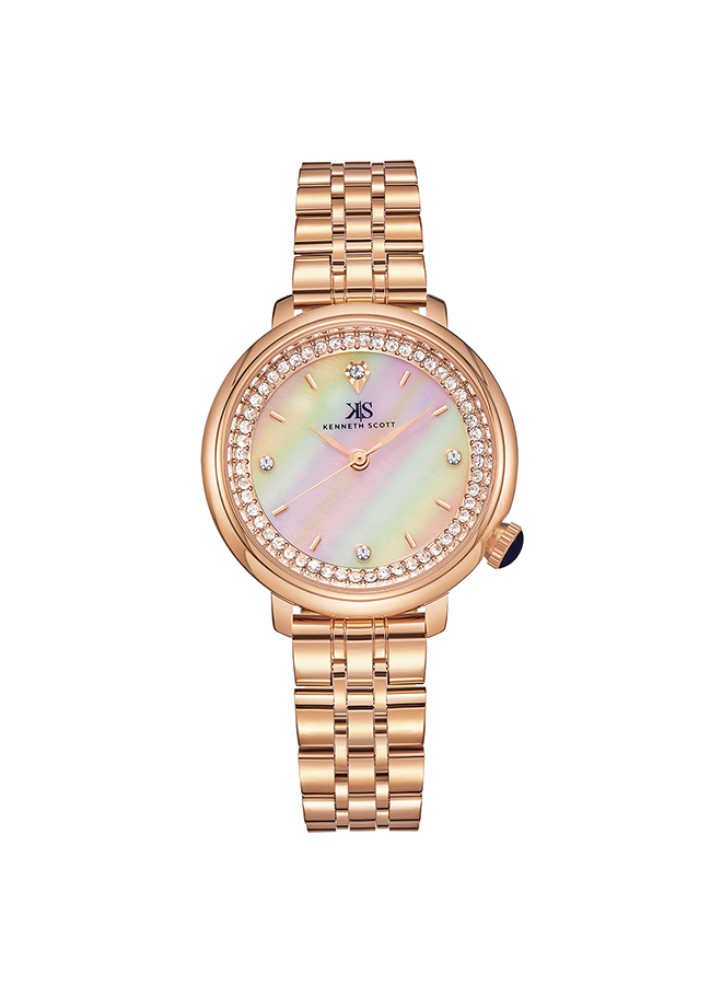 Kenneth Scott Women's Analog Mother Of Pearl Dial Watch - K23518-RBKM