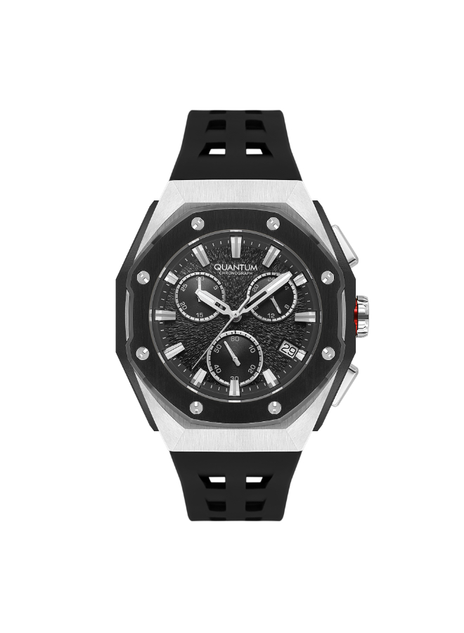 QUANTUM Men's Chronograph Black Dial Watch - HNG1170.351