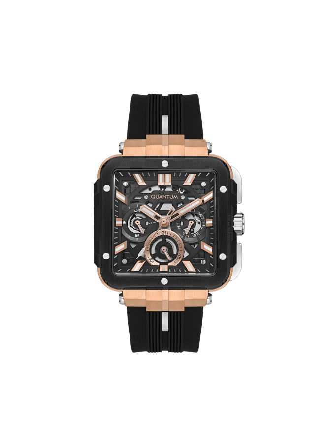 Quantum Men's Multifunction Black Dial Watch - PWG1102.451