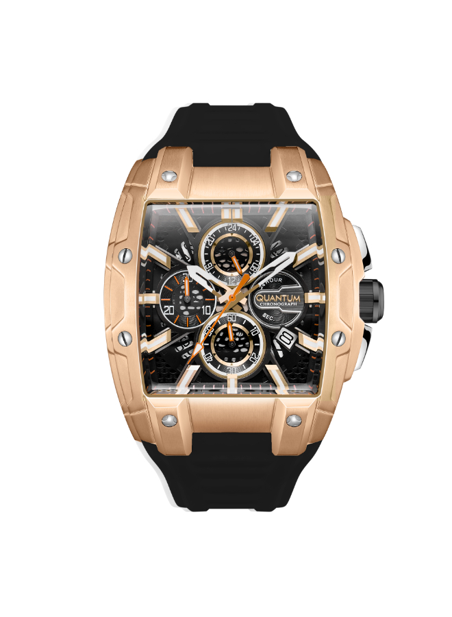 QUANTUM Men's Chronograph Black Dial Watch - HNG1161.451