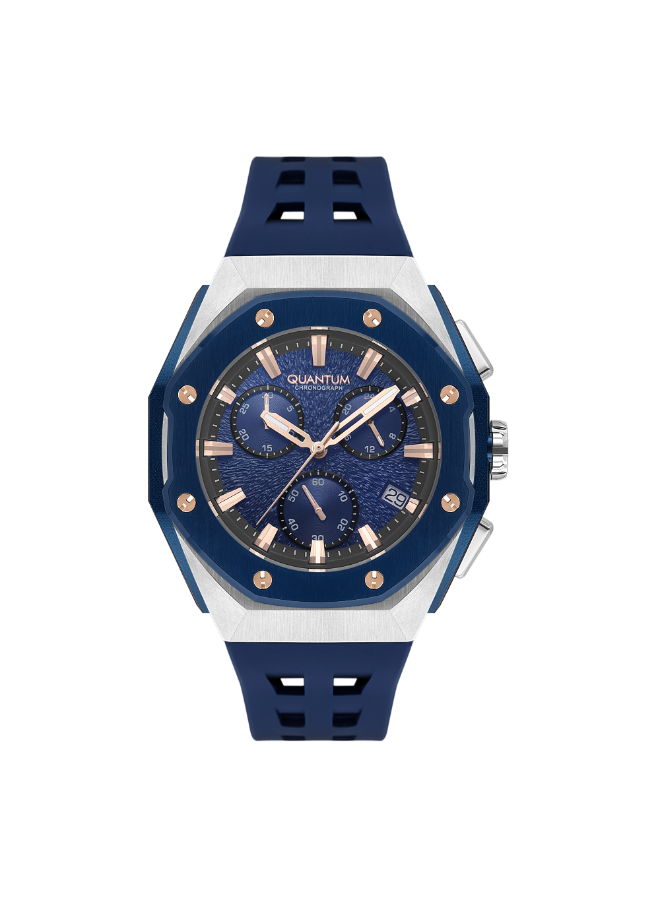 QUANTUM Men's Chronograph Dark Blue Dial Watch - HNG1170.399