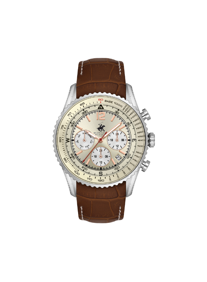 BEVERLY HILLS POLO CLUB Men's Multi Function Silver Dial Watch - BP3723X.375
