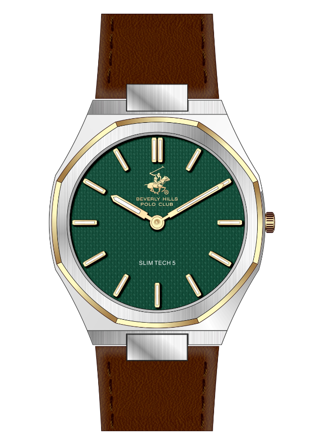 Beverly Hills Polo Club Men's Analog Green Dial Watch - BP3607X.272