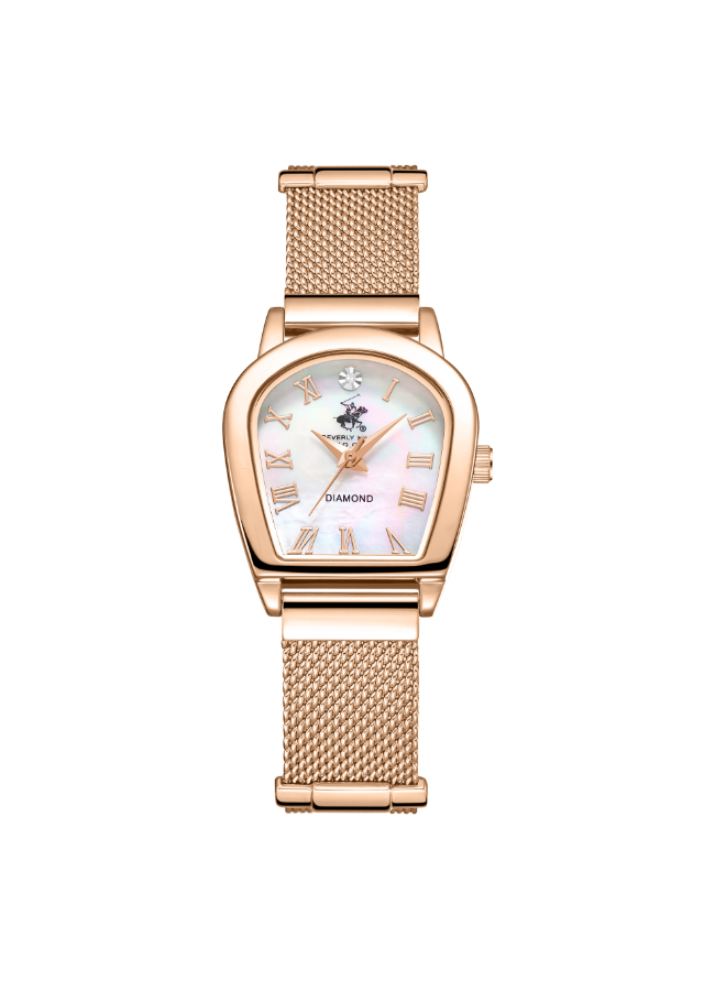 Beverly Hills Polo Club Women's Analog White Mop Dial Watch - BP3826C.420