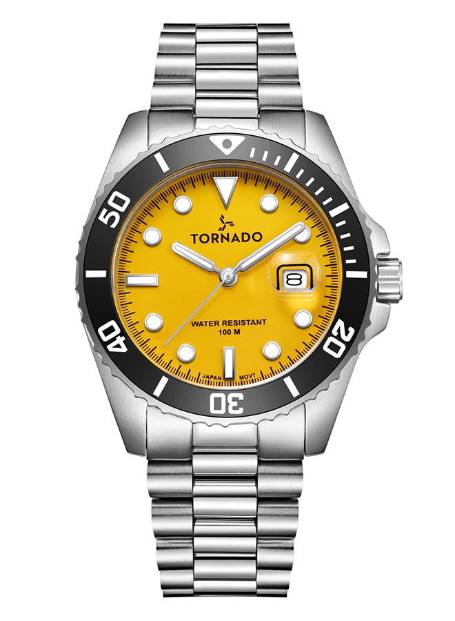 TORNADO LUMINA Men's Analog Yellow Dial Watch - T22001-SBSYB