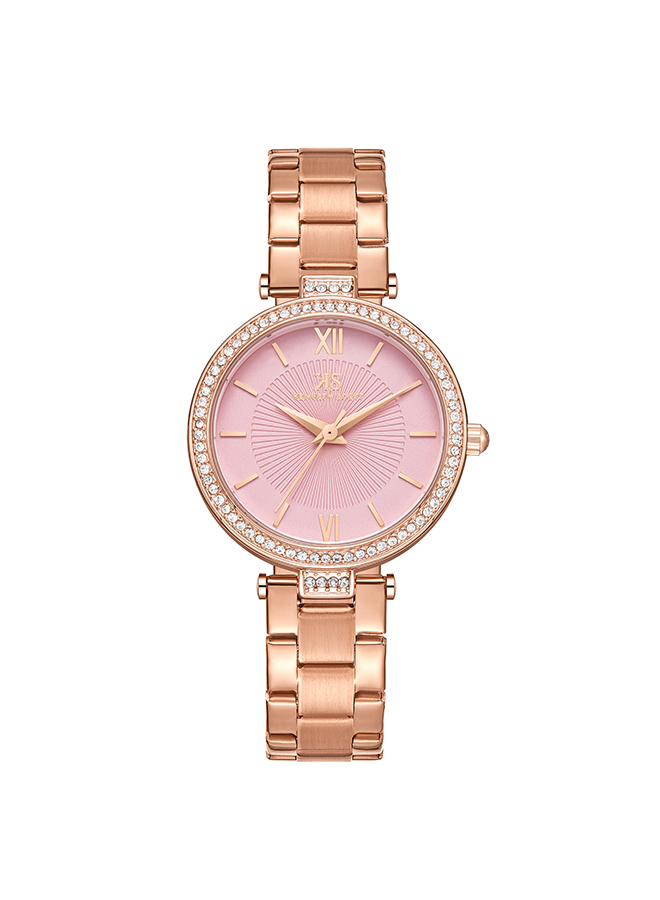Kenneth Scott Women's Analog Pink Dial Watch - K23539-RBKP