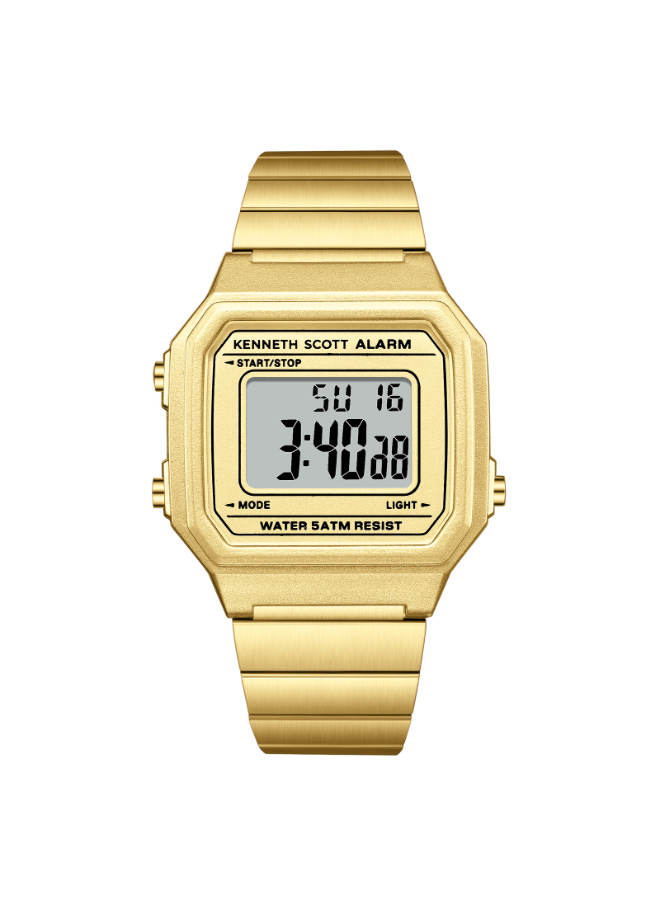 Kenneth Scott Women's Digital Champagne Dial Watch - K25705-GBGC