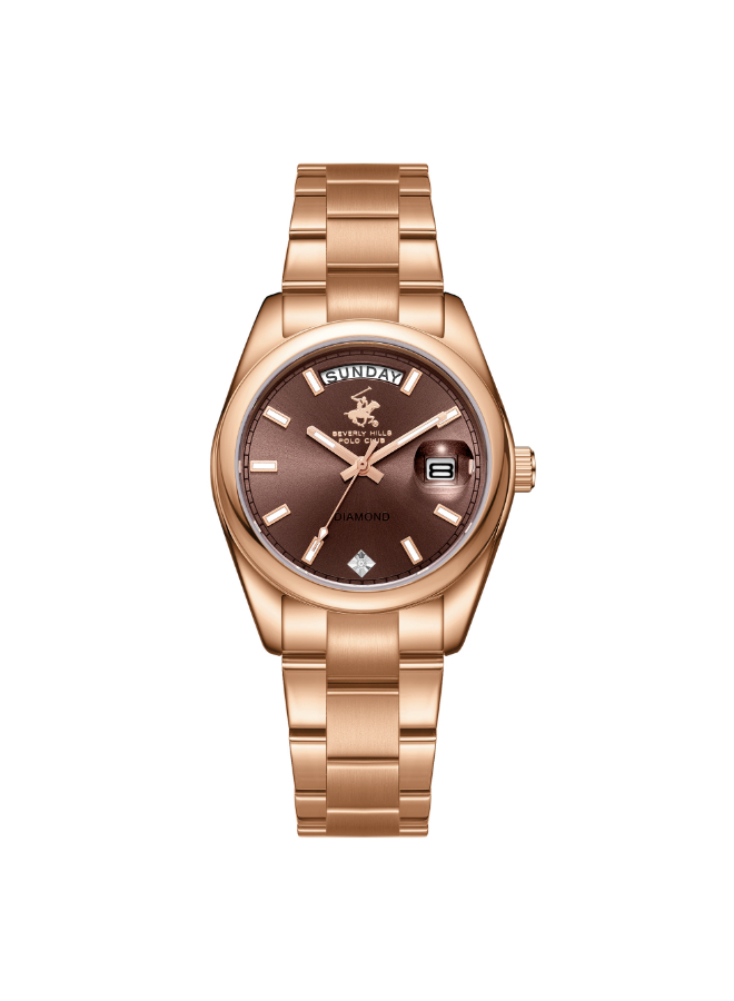 BEVERLY HILLS POLO CLUB Women's Analog Light Brown Dial Watch - BP3709X.460