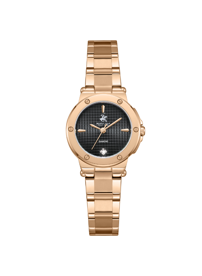 BHPC Ladies 3H  Fn IP R.GOLD Case IP R.GOLD STEEL Band SILVER Dial