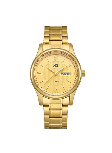 [K23029-GBGC] Kenneth Scott Men's Analog Champagne Dial Watch - K23029-GBGC