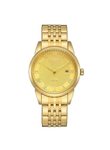 [K23030-GBGC] Kenneth Scott Men's Analog Champagne Dial Watch - K23030-GBGC