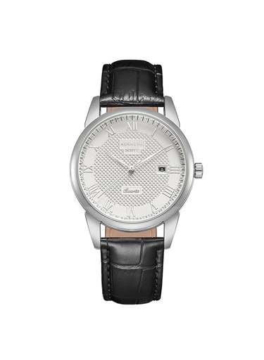 [K23030-SLBW] Kenneth Scott Men's Analog White Dial Watch - K23030-SLBW