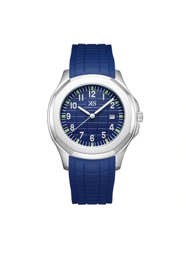 [K24014-SSNN] Kenneth Scott Men's Analog Blue Dial Watch - K24014-SSNN