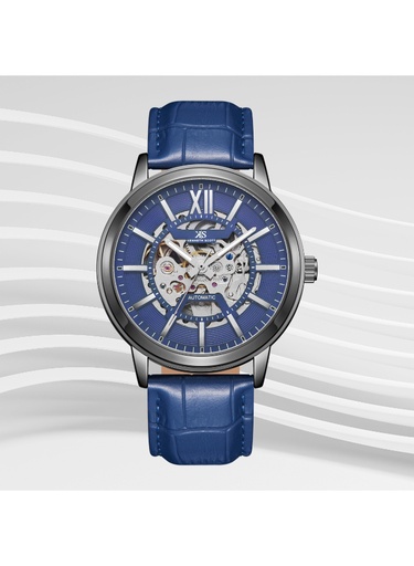 [K24323-XLNN] Kenneth Scott Men's Automatic  Blue Dial Watch - K24323-XLNN