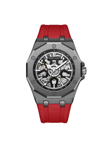 [K25301-XSRB] Kenneth Scott Men's Automatic Black Dial Watch - K25301-XSRB