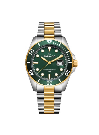 [T22001-TBTH] Tornado LUMINA ANALOG Men's Analog Green Dial Watch - T22001-TBTH