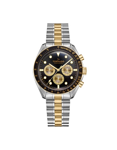 [T22103-TBTB] Tornado COSMIC CHRONO Men's Chronograph Black Dial Watch - T22103-TBTB