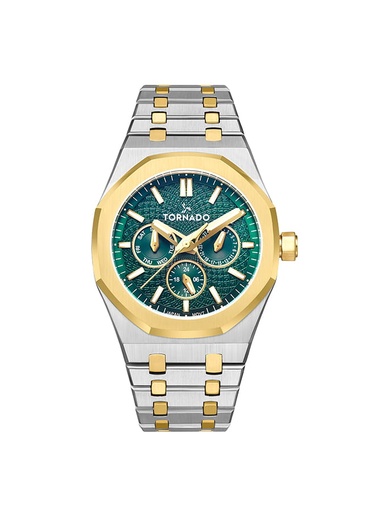 [T23104-TBTG] Tornado AURORA NOVA Men's Multi Function Green Dial Watch - T23104-TBTG
