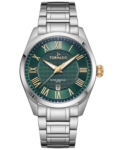 [T8007-SBSHG] Tornado CLASSIC ANALOG Men's Analog Green Dial Watch - T8007-SBSHG