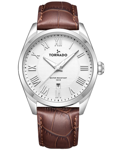 [T8007-SLDW] Tornado CLASSIC ANALOG Men's Analog White Dial Watch - T8007-SLDW