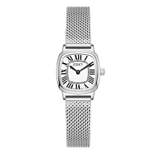 [E25502-SMSW] ECSTACY Women VJ20 Fn White Dial E25502-SMSW