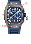 [T26101-XFNN] TORNADO Men Multi Function Fn Blue Dial T26101-XFNN