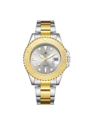 [K23022-TBTW] Kenneth Scott Men's Analog White Dial Watch - K23022-TBTW