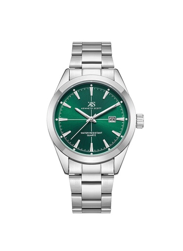 [K23025-SBSH] Kenneth Scott Men's Analog Green Dial Watch - K23025-SBSH