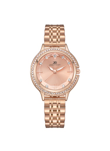 [K23521-RBKK] Kenneth Scott Women's Analog Rose Gold Dial Watch - K23521-RBKK
