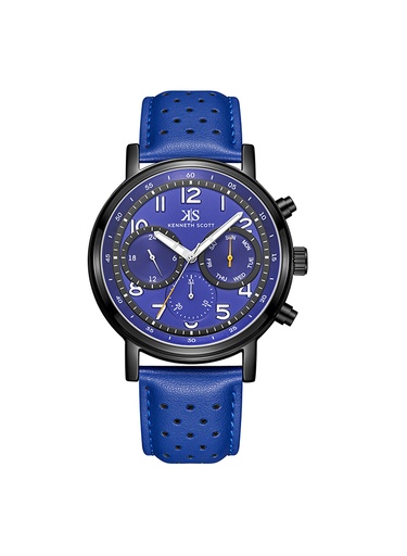 [K24119-BLNN] Kenneth Scott Men's Analog Blue Dial Watch - K24119-BLNN