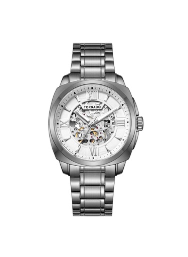 [T7316-XBXW] TORNADO AUTONOVA Men's 8N24 Movement Watch, Automatic Display and Stainless Steel Strap - T7316-XBXW, Gun Metal