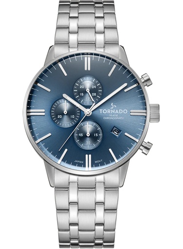[T6102-SBSL] TORNADO CELESTIA ELITE Men's Chronograph Blue Dial Watch - T6102-SBSL