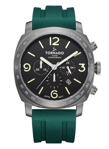 [T9102-XSHB] TORNADO LUMINA CHRONOSPHERE Men's Chronograph Black Dial Watch - T9102-XSHB