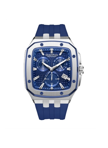 [HNG1033.389] Quantum Men's Chronograph Dark Blue Dial Watch - HNG1033.389