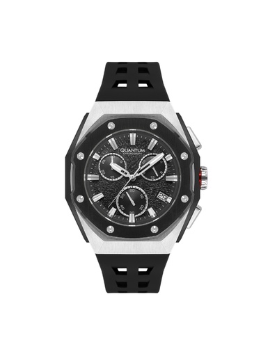 [HNG1170.351] QUANTUM Men's Chronograph Black Dial Watch - HNG1170.351