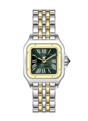 [BP3600C.270] Beverly Hills Polo Club Women's Analog Green Dial Watch - BP3600C.270