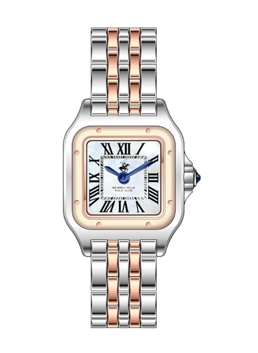 [BP3600C.520] Beverly Hills Polo Club Women's Analog White Mop Dial Watch - BP3600C.520