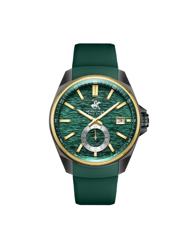 [BP3837X.075] Beverly Hills Polo Club Men's Multi Function Green Dial Watch - BP3837X.075