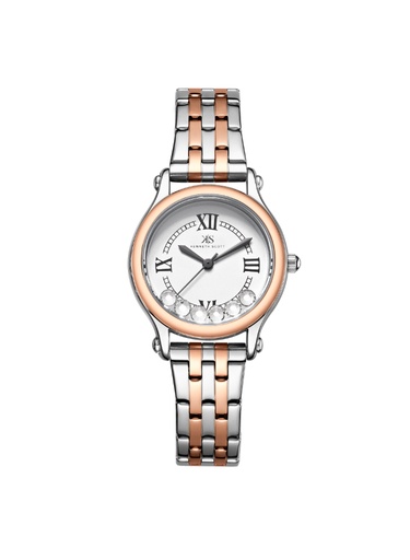 [K25510-KBKW] Kenneth Scott Women's Analog White Dial Watch - K25510-KBKW