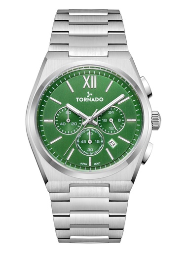 [T24105-SBSH] TORNADO Aurora Nova Men's Multi Function Green Dial Watch - T24105-SBSH