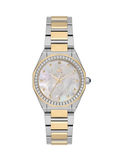 [BP3603C.230] Beverly Hills Polo Club Women's Analog White Dial Watch - BP3603C.230