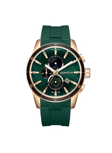 [ADG991.475] Quantum Men's Multifunction Dark Green Dial Watch - ADG991.475