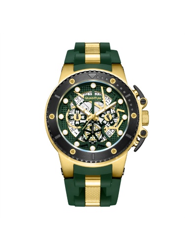 [HNG535.175] Quantum Men's Chronograph Dark Green Dial Watch - HNG535.175
