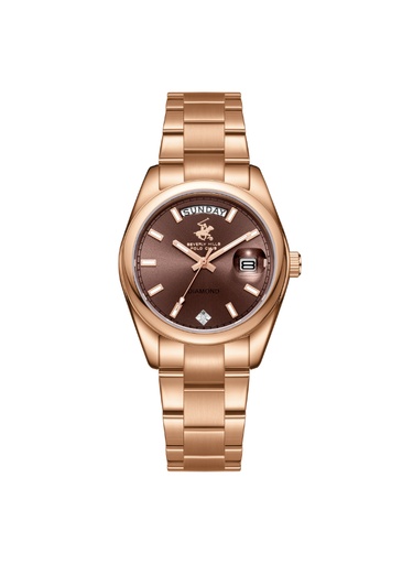 [BP3709X.460] BEVERLY HILLS POLO CLUB Women's Analog Light Brown Dial Watch - BP3709X.460